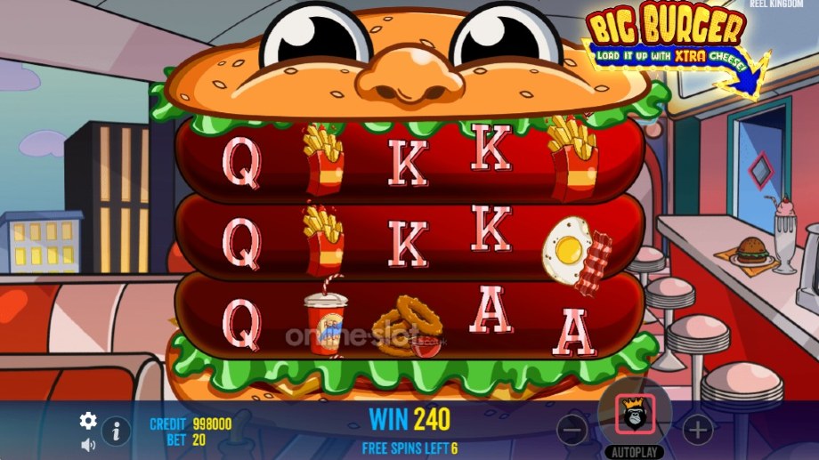 big burger load it up with xtra cheese slot free spins feature