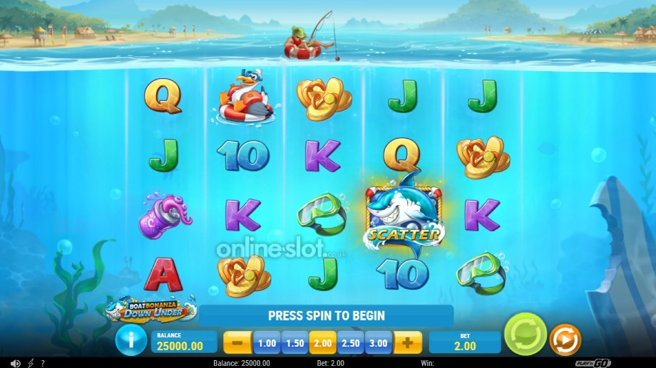 boat bonanza down under slot base game