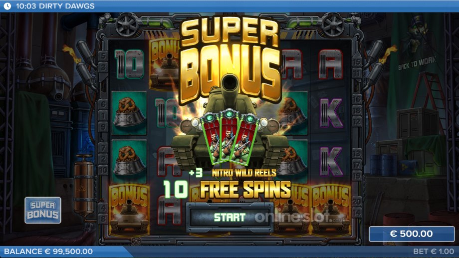 dirty dawgs of nitropolis slot super bonus feature