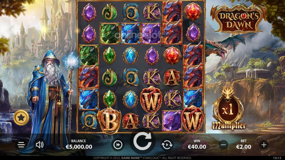 dragons dawn slot base game