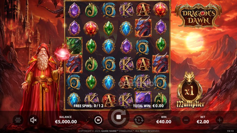 dragons dawn slot free spins feature