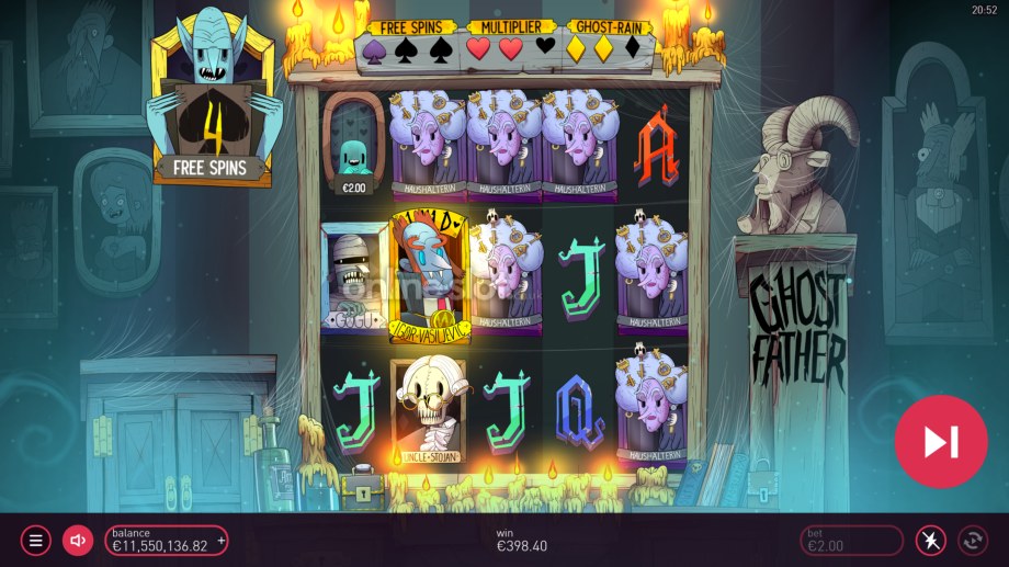 ghost father slot free spins feature