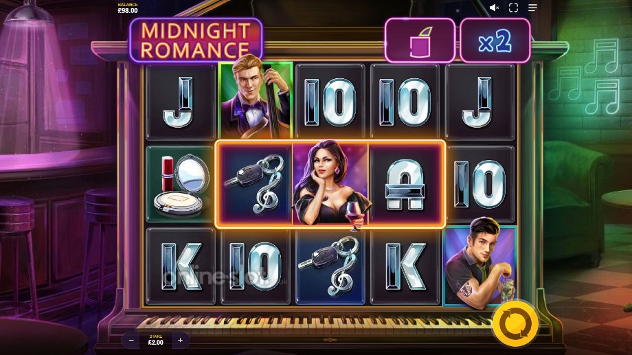 midnight romance slot base game