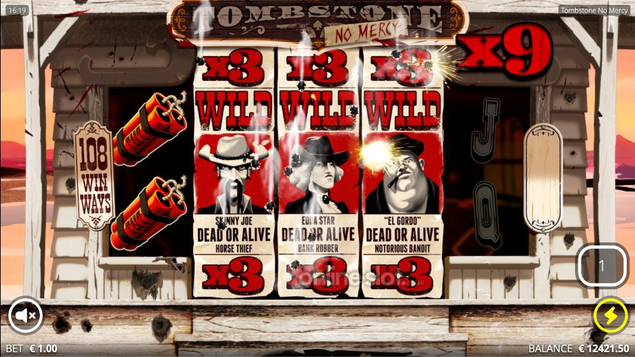 tombstone no mercy slot bounty spins feature