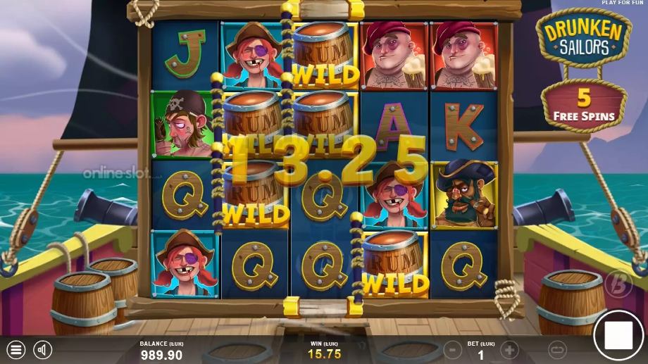 Drunken Sailors slot free spins