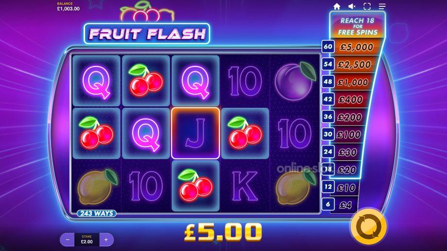 Fruit Flash slot basegame