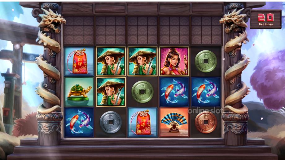 Three Samurai slot basegame