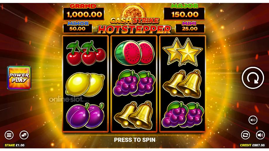 cash strike hotstepper slot basegame