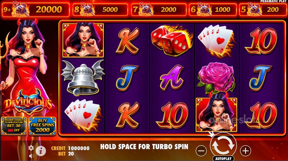 devilicious slot base game