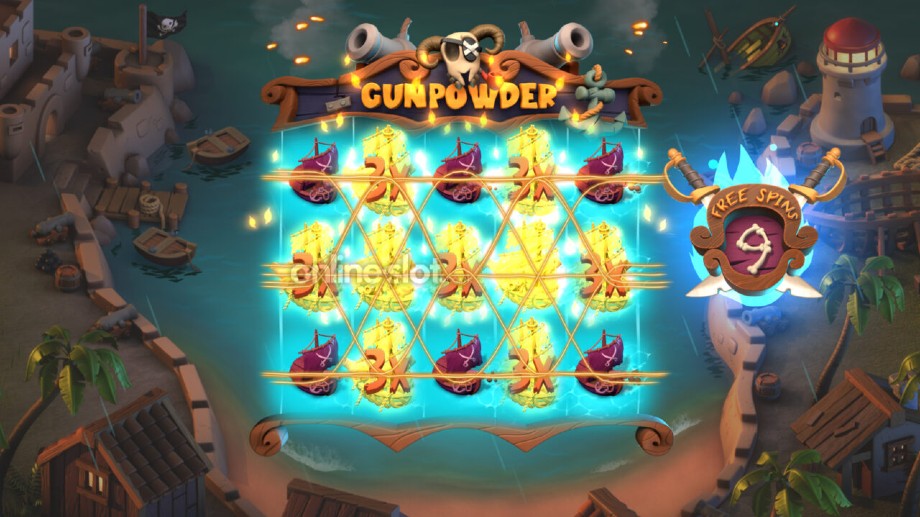 gunpowder slot free spins feature