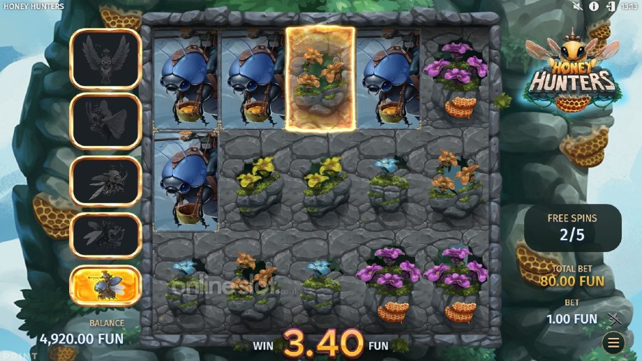 honey hunters slot free spins feature