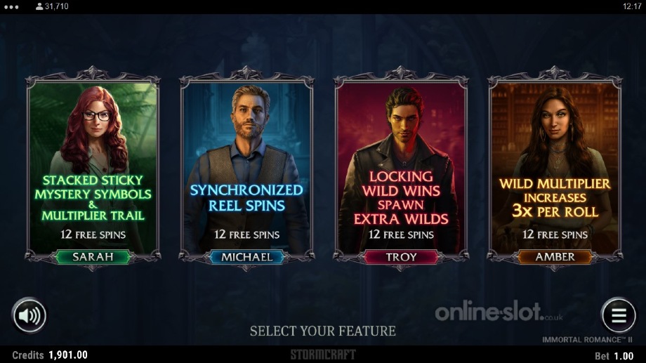 immortal romance 2 slot free spins feature