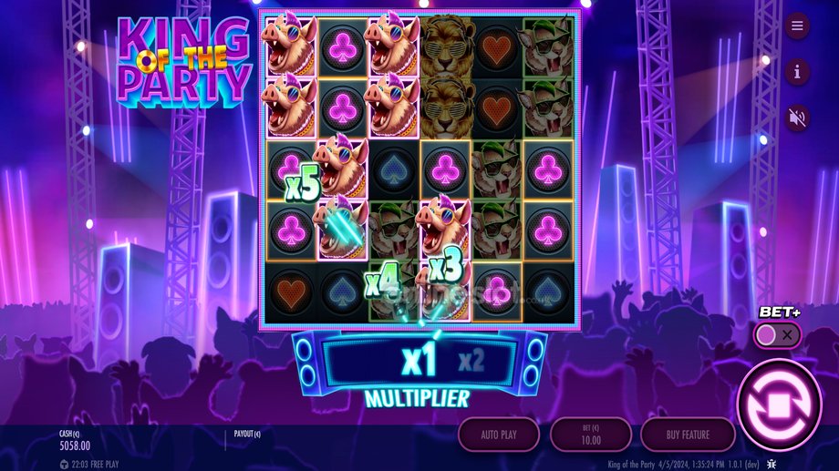 king of the party slot base game