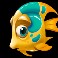 shark frenzy slot yellow and blue fish symbol