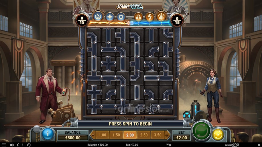 spark of genius slot base game