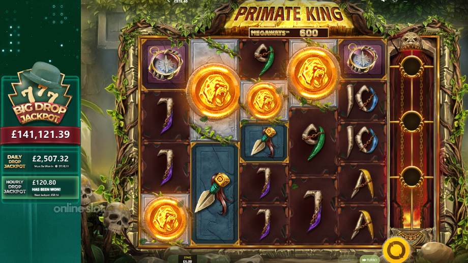Primate King Megaways wilds freespin