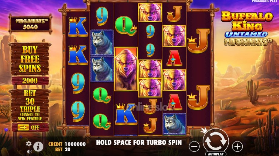 buffalo king untamed megaways slot base game