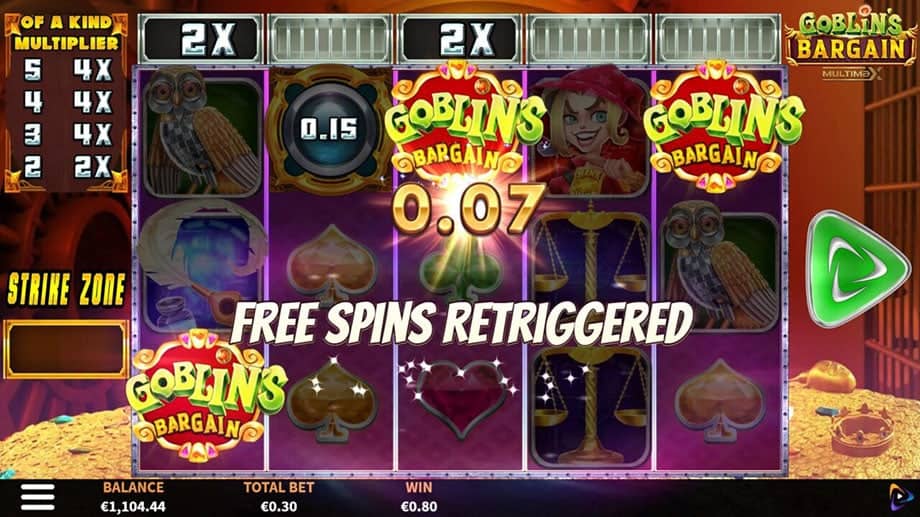 goblins bargain multimax free spins feature