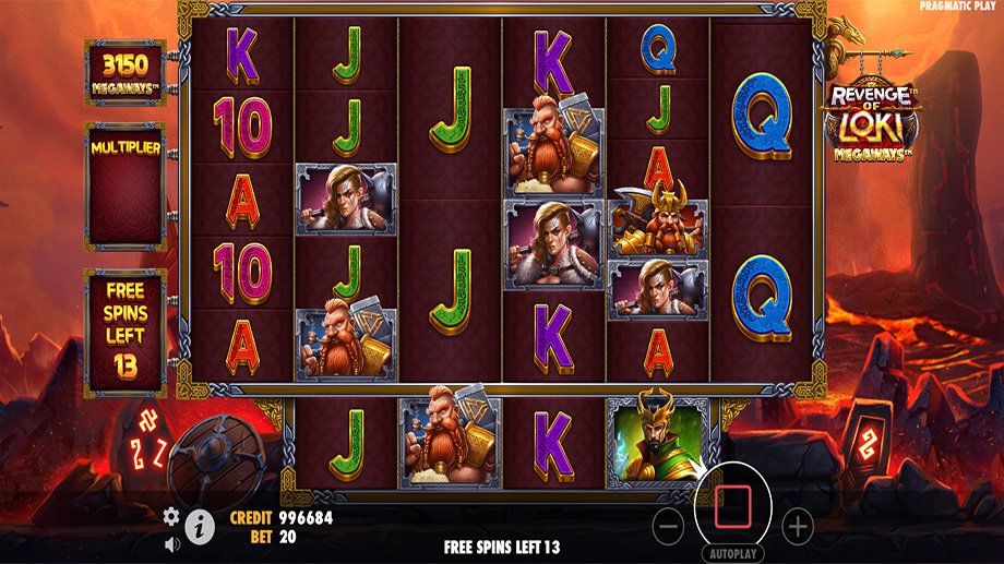 revenge of loki megaways free spins feature