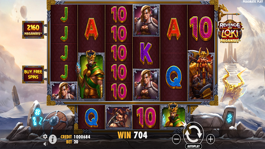 revenge of loki megaways slot base game