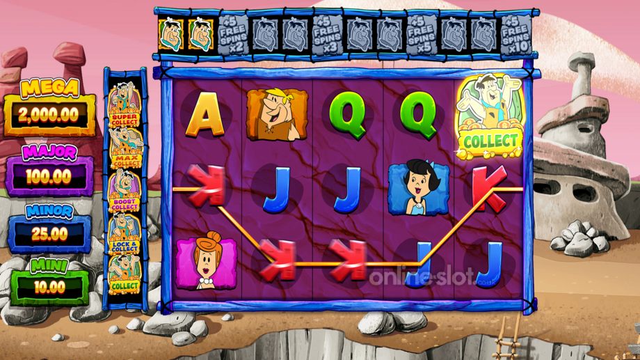 the flintstones slot free spins feature