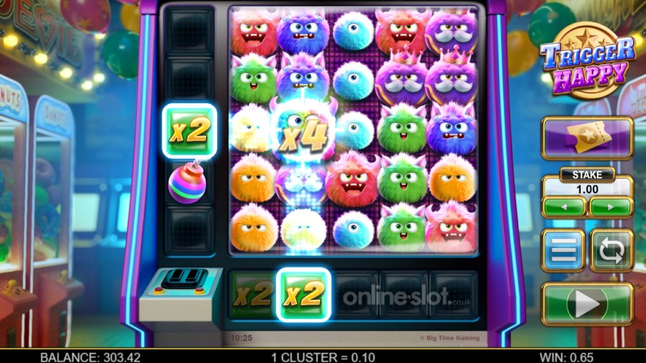trigger happy slot base game