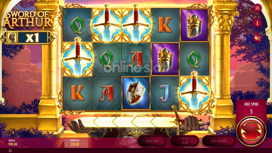 Sword of Arthur free spins