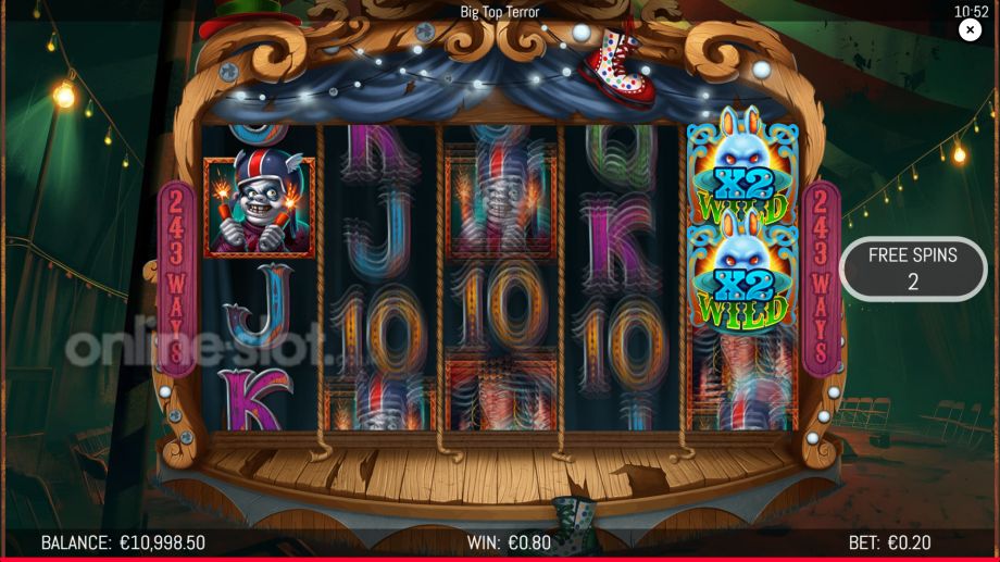 big top terror free spins slot