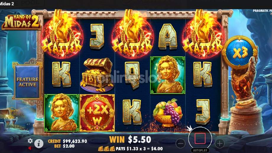 the hand of midas 2 free spins