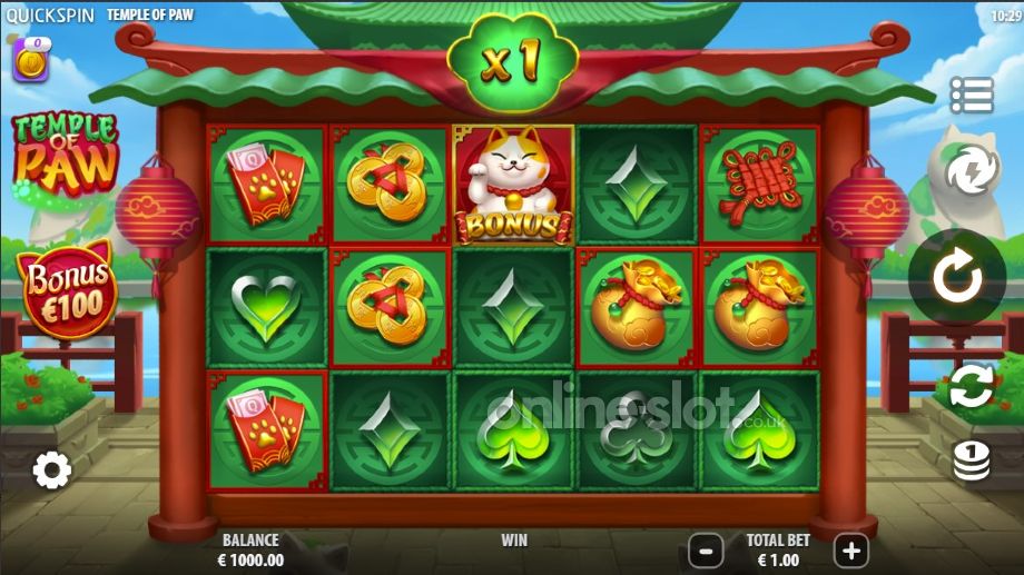 Temple of paw slot basegame