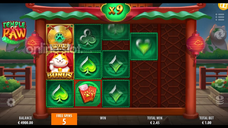 Temple of paw slot freespins