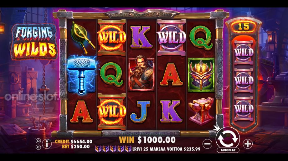 forging wilds slot free spins