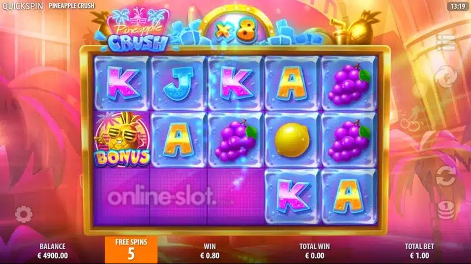 pineapple crush free spins slot