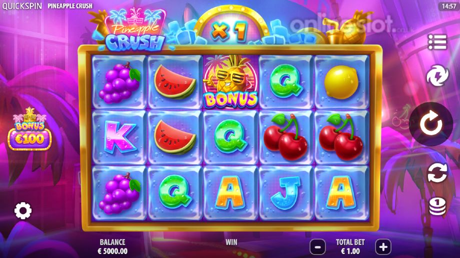 pineapple crush slot base game