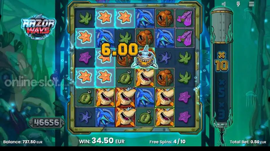 razor ways slot free spins feature