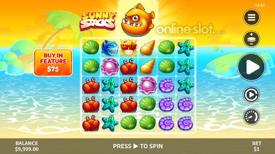 sunny stacks slot base game
