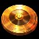 Crank it up slot Golden vinyl symbol
