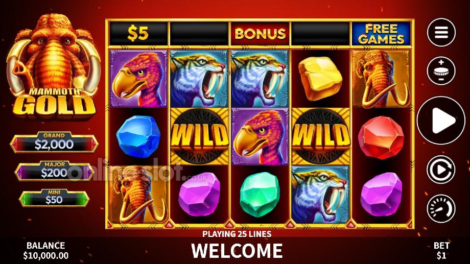 Mammoth gold slot basegame