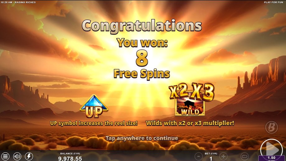 Raging Riches slot Freespins