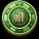casino night slot green chip symbol