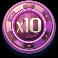 casino night slot purple chip symbol