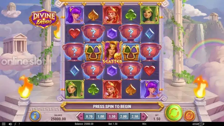 divine divas slot base game