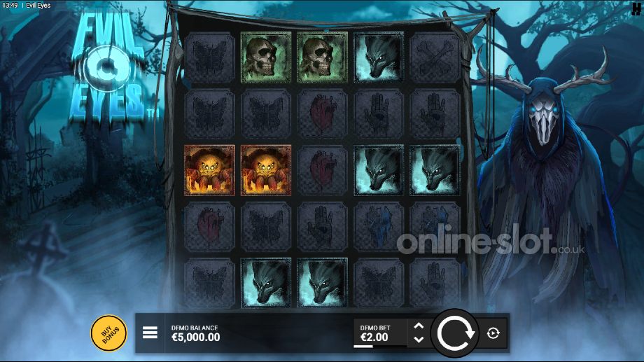 evil eyes slot base game