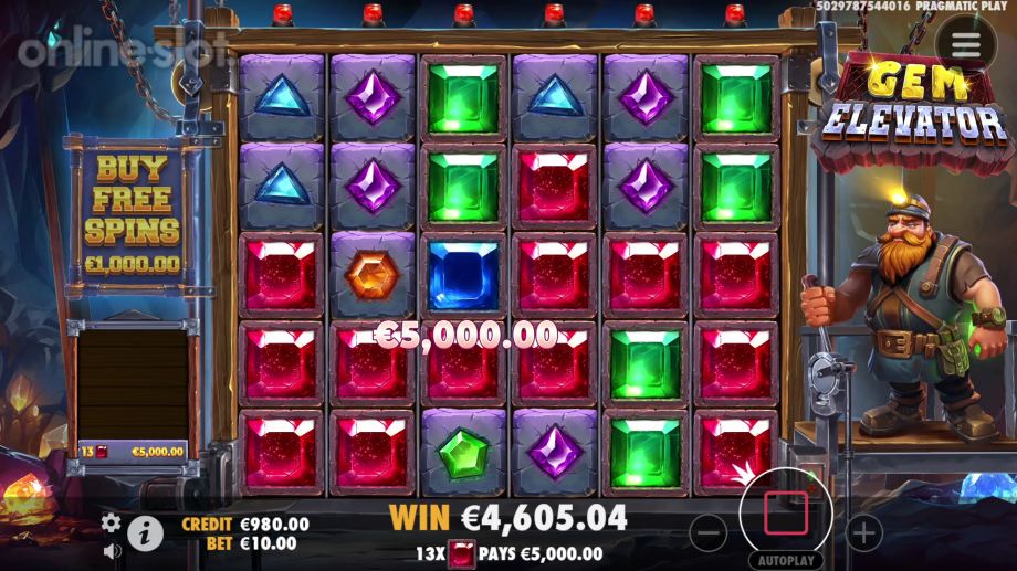 gem elevator slot base game