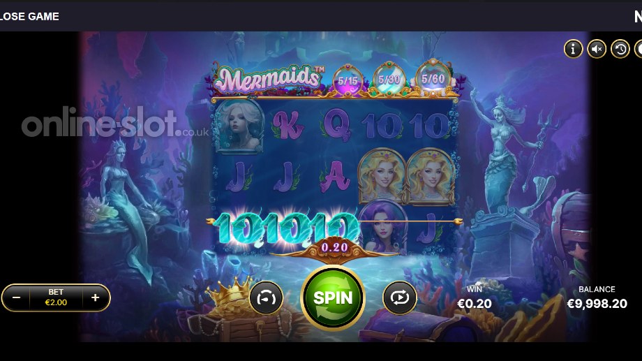 mermaids slot base game