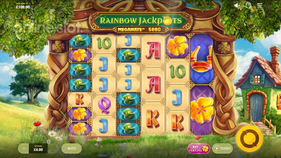 rainbow jackpots megaways slot base game