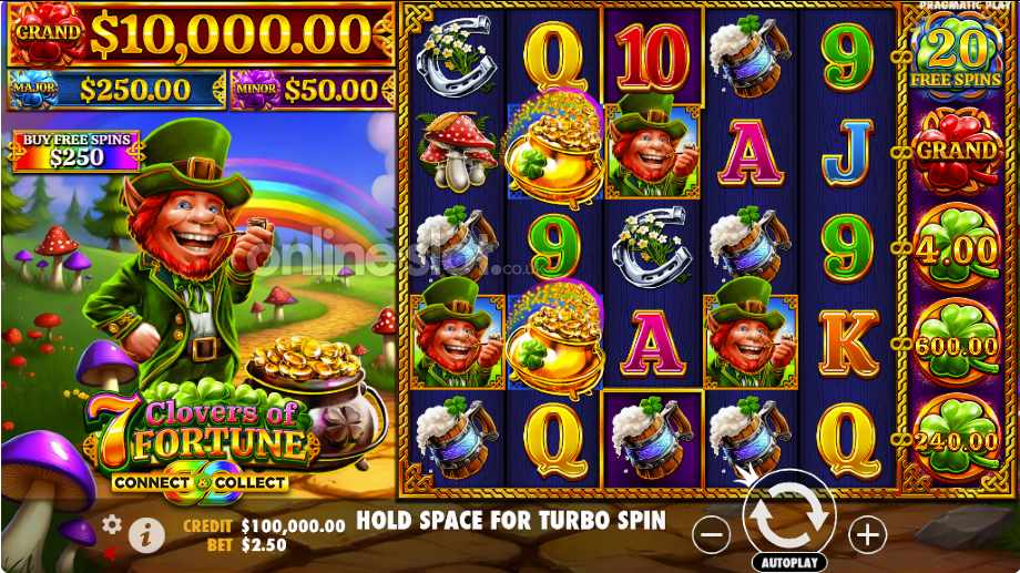 7 Clovers of Fortune slot basegame