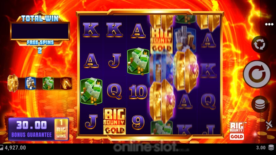 big bounty gold slot free spins