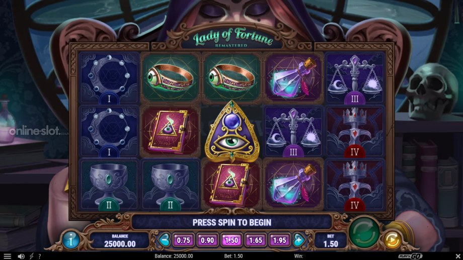 lady of fortune remastered slot base game