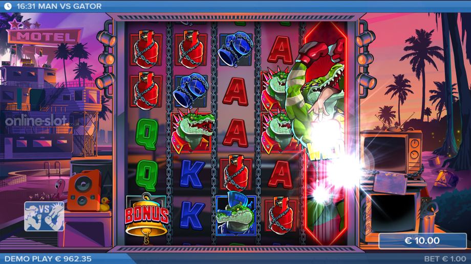 man vs gator slot multiplier fight